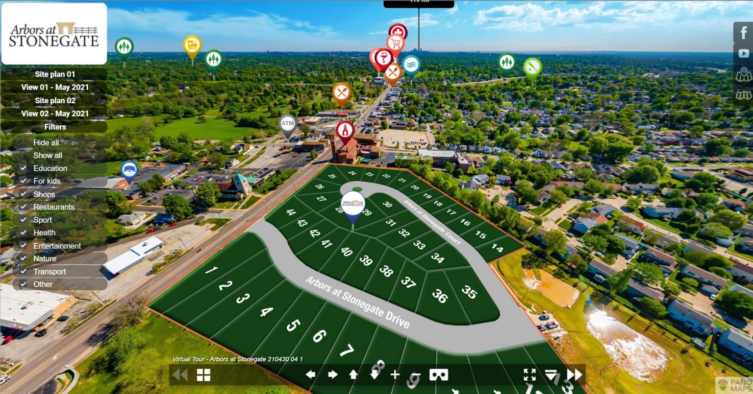 McBride_Homes_Arbors_at_stonegate Pano Maps